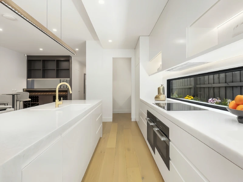 george group melbourne private villa kitchen island